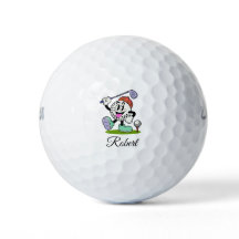 Personalisierter Skriptname Lustige Golfbälle