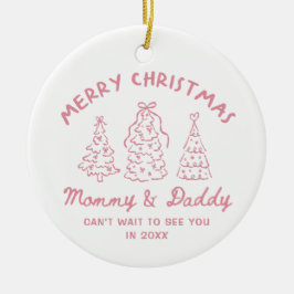 Personalisierter skurriler Baby-Ankündigungsschmuc Keramik Ornament
