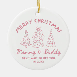 Personalisierter skurriler Baby-Ankündigungsschmuc Keramik Ornament