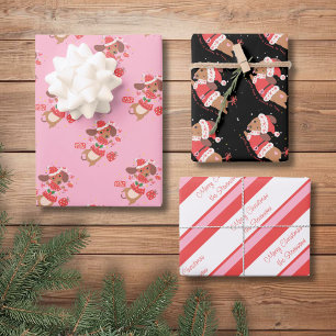 Personalisierter skurriler Wiener-Hund-Feiertag Geschenkpapier Set