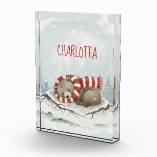 Personalisierter Sleeping Bear Foto-Block, Maßgesc Fotoblock