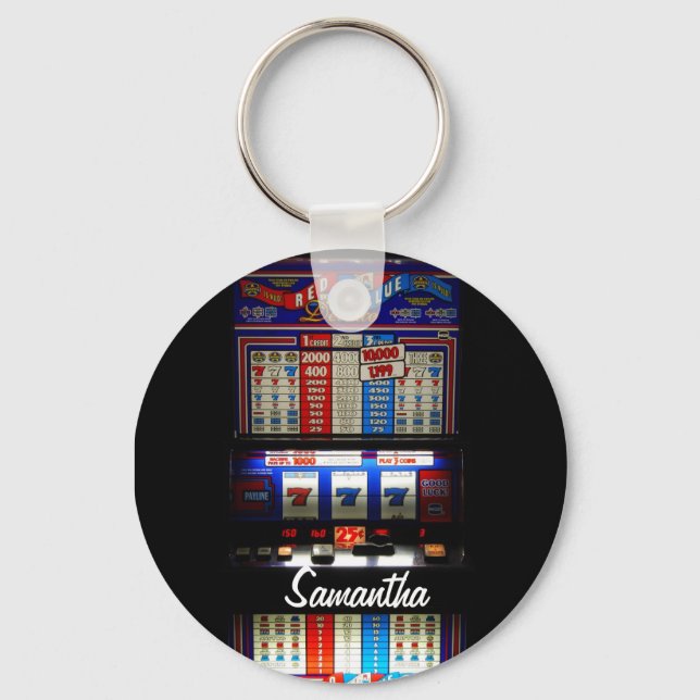 Personalisierter Slot-Schlüsselanhänger Schlüsselanhänger (Vorderseite)