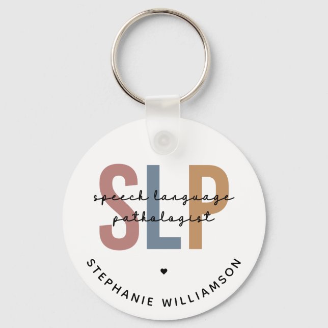 Personalisierter SLP-Sprachpathologe Schlüsselanhänger (Vorderseite)