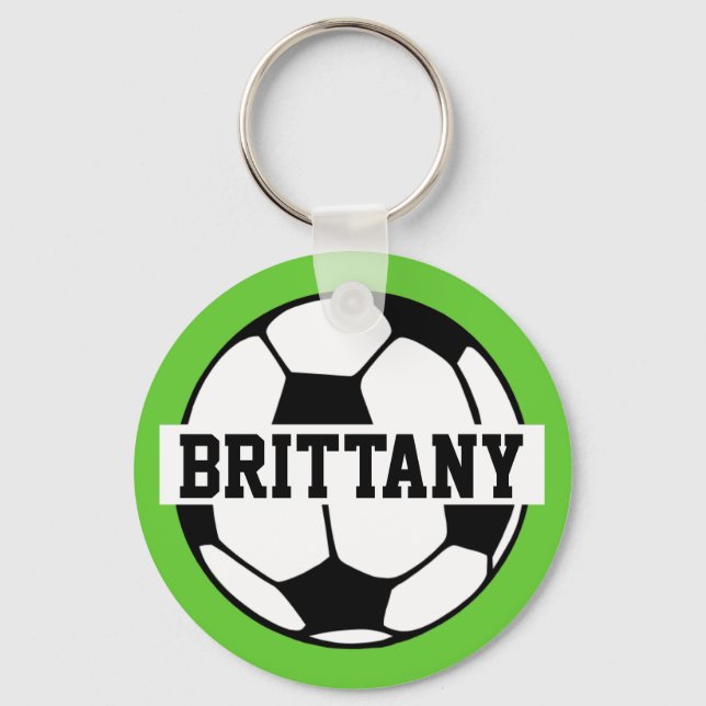 Personalisierter Soccer-Ball-Schlüsselanhänger Schlüsselanhänger (Vorderseite)