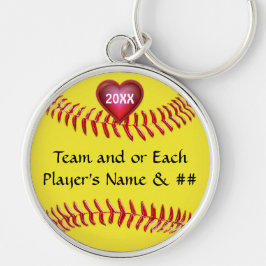 Personalisierter Softball-ältere Geschenk-Ideen Schlüsselanhänger