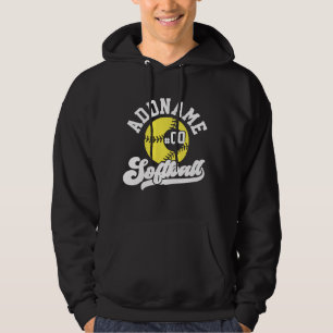 Personalisierter Softball-Spieler HINZUFÜGEN NAME Hoodie