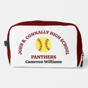 Personalisierter Softballspieler der Maroon High S Waschbeutel