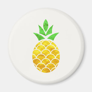 Personalisierter Sommerfoil Gold geometrische Anan Magnet