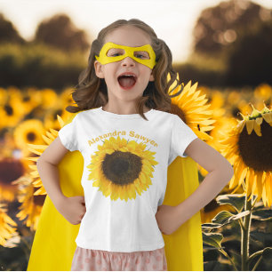 Personalisierter Sonnenblume Kleinkind T - Shirt