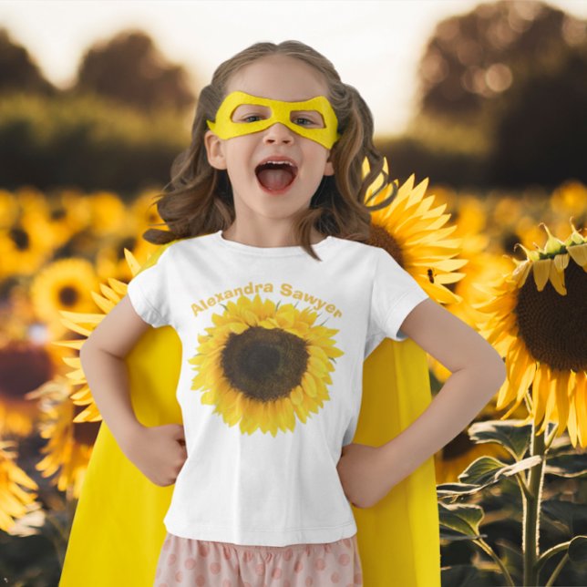 Personalisierter Sonnenblume Kleinkind T - Shirt (Von Creator hochgeladen)