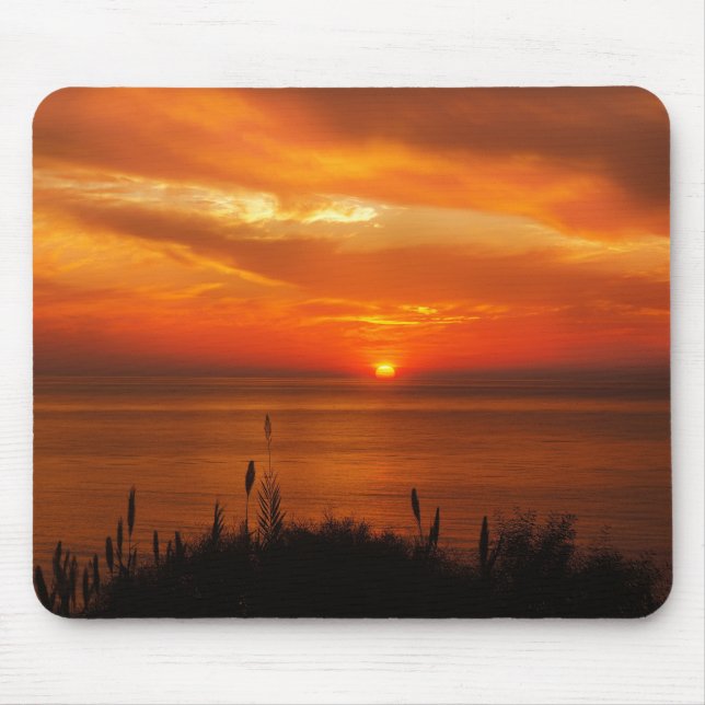 Personalisierter Sonnenuntergang-Strand Mousepad (Vorne)