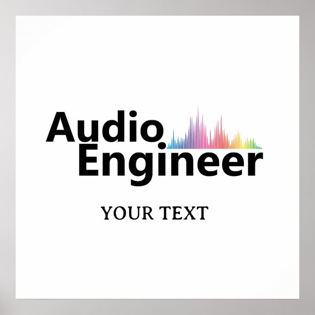 Personalisierter Sound Engineer Tontechnik Poster (Vorne)