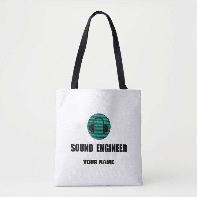 Personalisierter Sound Engineer Tontechnik Tasche (Vorderseite)