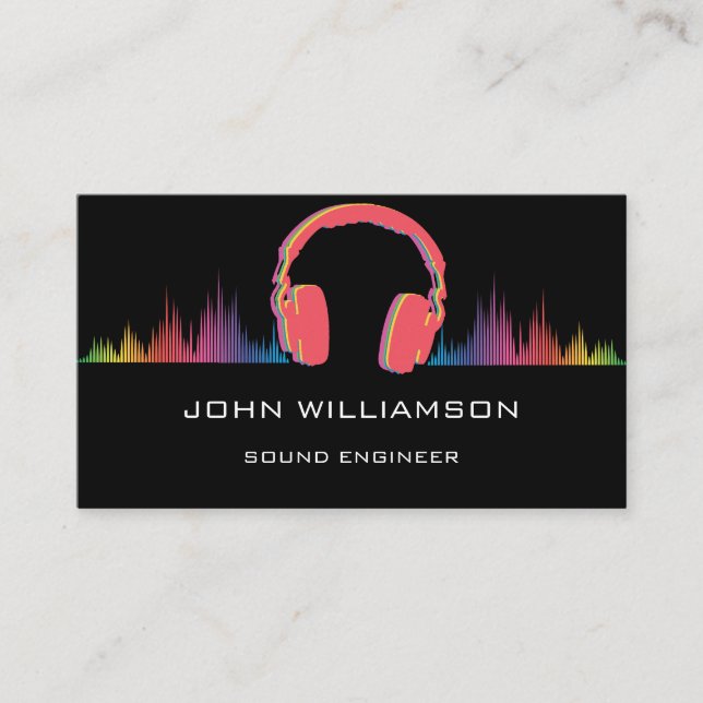 Personalisierter Sound Engineer Tontechnik Visitenkarte (Vorderseite)