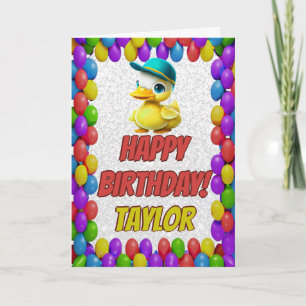 Personalisierter Spaß beim Geburtstag von Rubber D Karte
