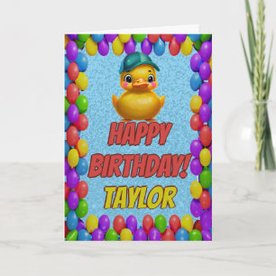 Personalisierter Spaß beim Geburtstag von Rubber D Karte