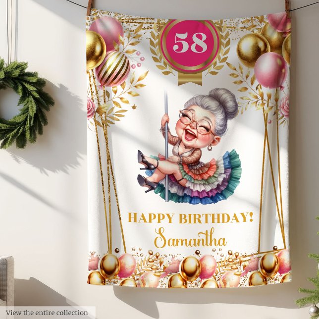 Personalisierter Spaß Blanket für Oma Geburtstag Fleecedecke (Personalized Humor Blanket for Grandma Birthday)