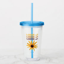 Personalisierter Spaß "Cheer Up" Gelbe Blume
