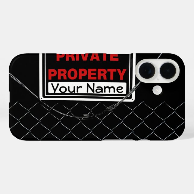 Personalisierter Spaß Cool Einzigartiges Monogramm iPhone 16 Hülle (Rückseite (Horizontal))