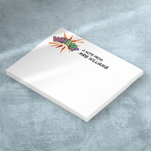 Personalisierter Spaß moderner Comic-Book-WHAM Post-it Klebezettel