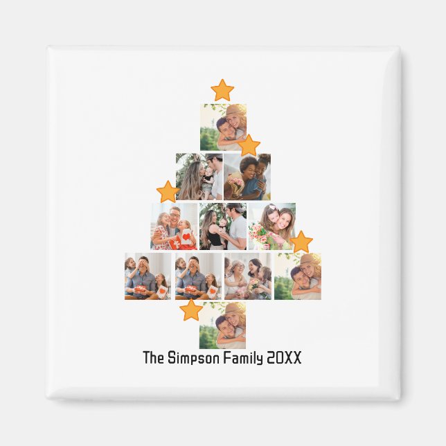 Personalisierter Spaß Weihnachten 11. FotoCollage Magnet (Vorne)