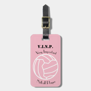 Personalisierter Spaßnetball-Themed Ballentwurf Gepäckanhänger
