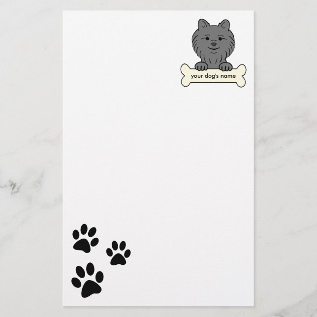Personalisierter Spitz Briefpapier (Vorderseite)
