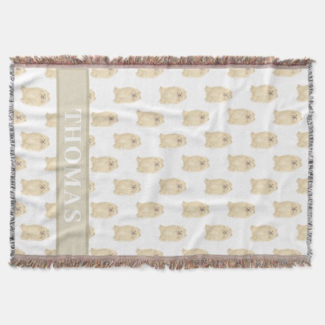 Personalisierter Spitz Decke (Vorderseite)