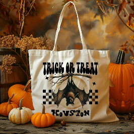 Personalisierter Spooky-Bat-Trick oder Süßigkeiten Tragetasche