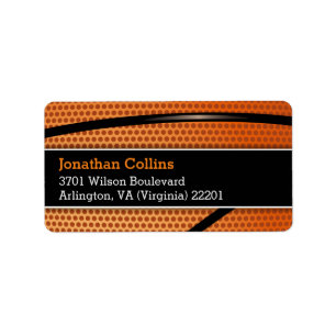 Personalisierter Sport des Basketball-  Adressaufkleber