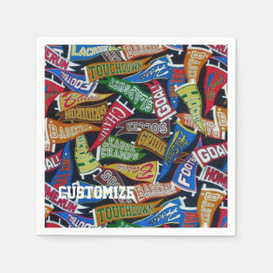 Personalisierter Sportfan Muster Napkins Serviette