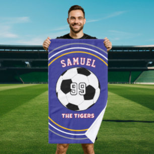 Personalisierter Sportfußballspieler Handtuch