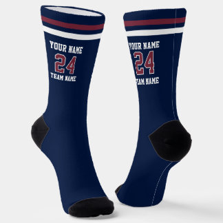 Personalisierter Sportname, Nummer, Team Socken