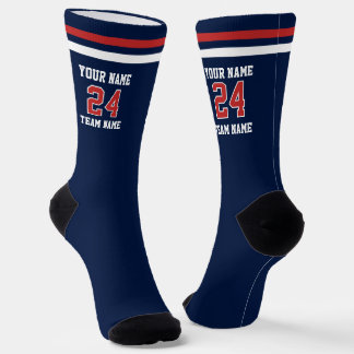 Personalisierter Sportname, Nummer, Team Socken