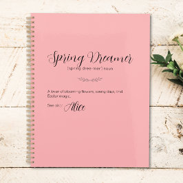 Personalisierter "Spring Dreamer" Pink Osterplaner Planer