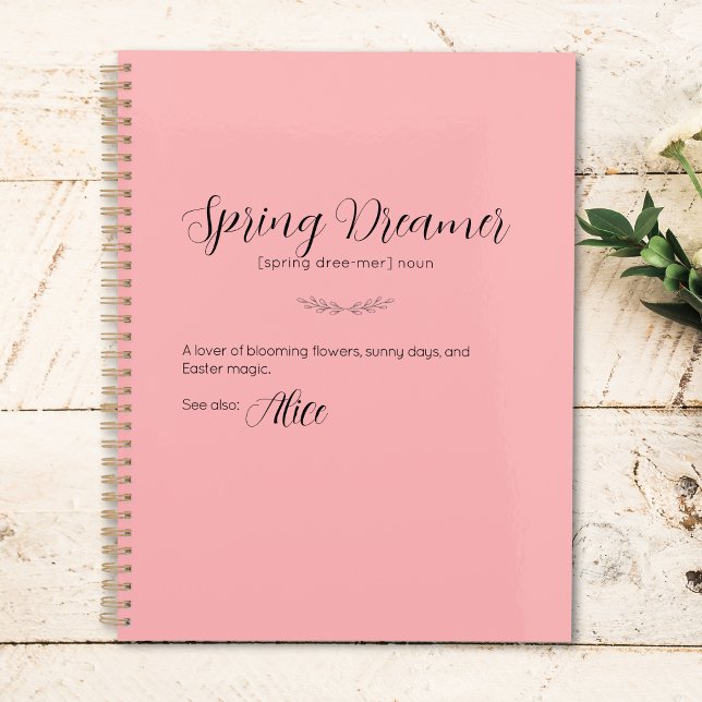 Personalisierter "Spring Dreamer" Pink Osterplaner Planer (Personalized "Spring Dreamer" Pink Easter Planner)