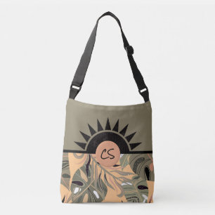 Personalisierter Springtime Green & Peach Toag Tragetaschen Mit Langen Trägern