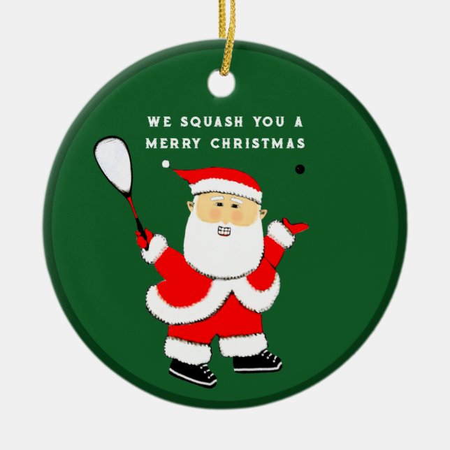 personalisierter Squash-Spieler sammelt Keramik Keramik Ornament (Vorne)