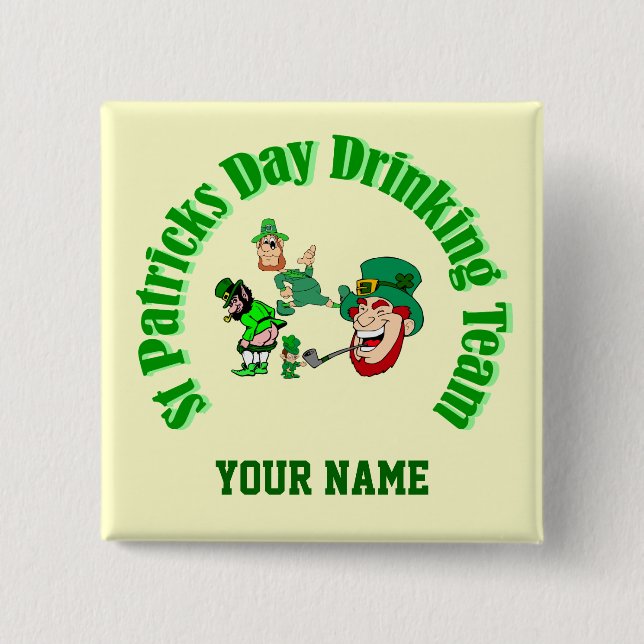 Personalisierter St. Patrick-Tag Button (Vorderseite)
