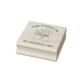 Personalisierter St. Patrick's Day Irish Leprechau Gummistempel