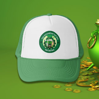 Personalisierter St. Patrick's Day Katzen-Schuhmac Truckerkappe