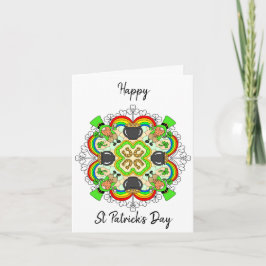 Personalisierter St. Patrick's Day Mandala Feiertagskarte