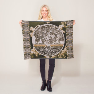 Personalisierter Stammbaum Fleecedecke