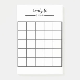 Personalisierter Standardposten, der mit Gitter no Post-it Klebezettel