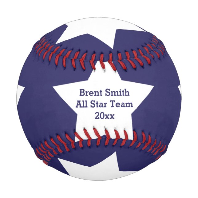 Personalisierter Star Baseball (Rückseite)