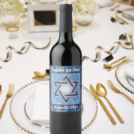 Personalisierter Star des David Wine Labels Weinetikett
