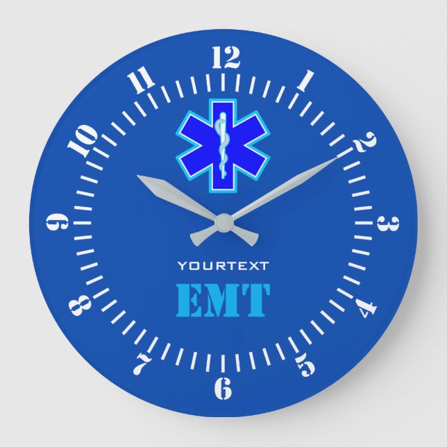 Personalisierter Star von Life Paramedic Services  Große Wanduhr (Vorderseite)