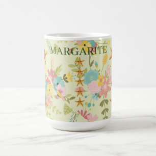 Personalisierter Starfish Rosa Gelbe Grüne Florenz Kaffeetasse