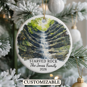 Personalisierter Starved Rock State Park, Illinois Keramik Ornament