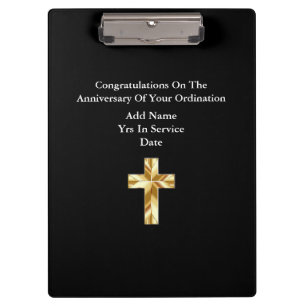 Personalisierter Stationary Priest Nun Clergy Kath Klemmbrett